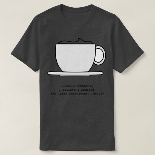 Grote Cappuccino T-shirt (Design voorkant)