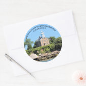 Grote Captain Island Vuurtoren, CT Ronde Sticker (Envelop)