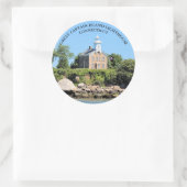 Grote Captain Island Vuurtoren, CT Ronde Sticker (Tas)