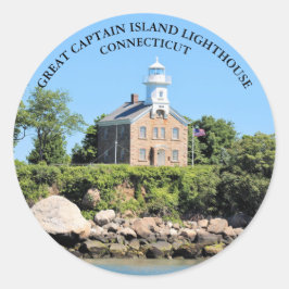 Grote Captain Island Vuurtoren, CT Ronde Sticker
