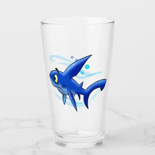 Grote Cartoon haai Glas (Voorkant)