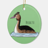 Grote cartoon-illustratie keramisch ornament (Links)