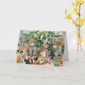 Grote Cartoon Kerstboom voor Kinderen Kaart (Gele Bloem)