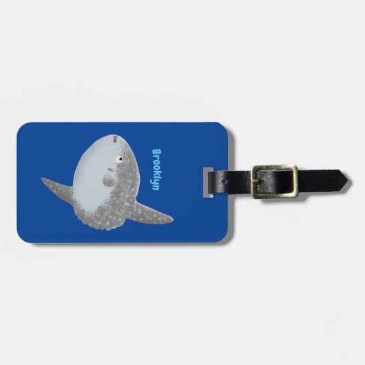 Grote cartoon van de zeeduivel bagagelabel (Voorkant horizontaal)