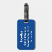 Grote cartoon van de zeeduivel bagagelabel (Achterkant verticaal)