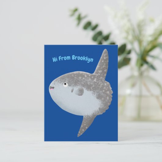 Grote cartoon van de zeeduivel briefkaart (Staand voorkant)