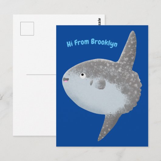 Grote cartoon van de zeeduivel briefkaart (Voorkant / Achterkant)