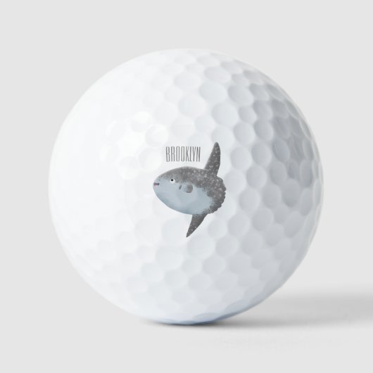 Grote cartoon van de zeeduivel golfballen (Voorkant)