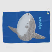 Grote cartoon van de zeeduivel golfhanddoek (Horizontaal)