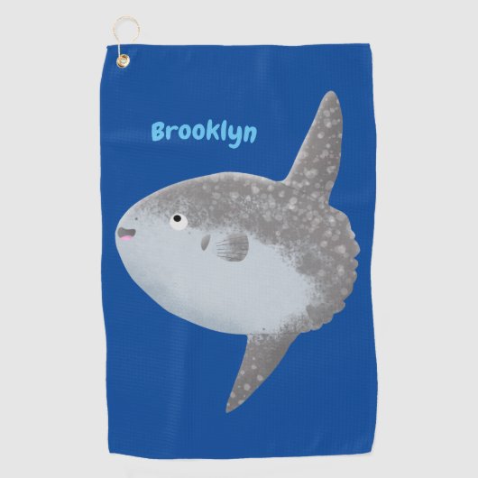 Grote cartoon van de zeeduivel golfhanddoek (Voorkant)