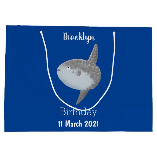 Grote cartoon van de zeeduivel groot cadeauzakje (Achterkant)