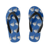 Grote cartoon van de zeeduivel kinder teenslippers (Voetbed)