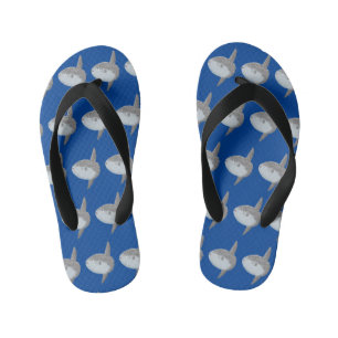 Grote cartoon van de zeeduivel kinder teenslippers