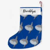 Grote cartoon van de zeeduivel kleine kerstsok (Achterkant)