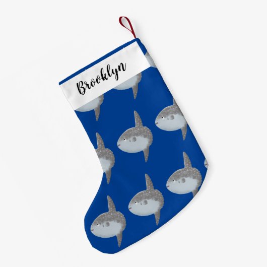 Grote cartoon van de zeeduivel kleine kerstsok (Achterkant (Hangend))