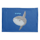 Grote cartoon van de zeeduivel kussensloop (Achterkant)