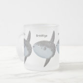 Grote cartoon van de zeeduivel matglas koffiemok (Voorkant links)