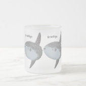 Grote cartoon van de zeeduivel matglas koffiemok (Center)