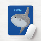 Grote cartoon van de zeeduivel muismat (Met muis)