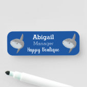 Grote cartoon van de zeeduivel naamplaatje (In situ)