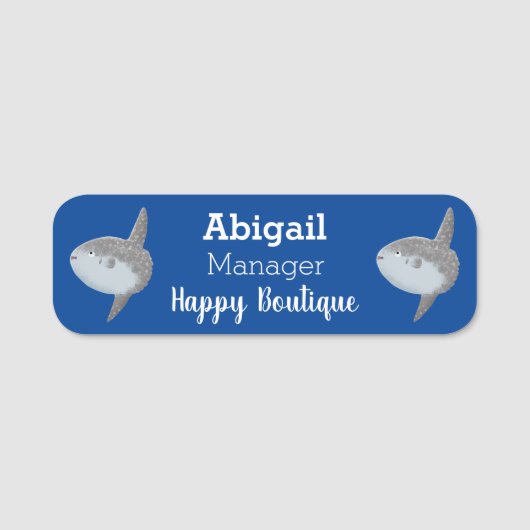 Grote cartoon van de zeeduivel naamplaatje (Voorkant)