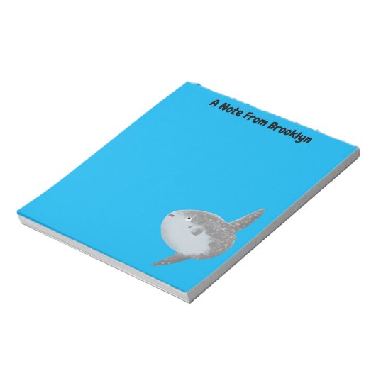 Grote cartoon van de zeeduivel notitieblok (Linkerzijde)