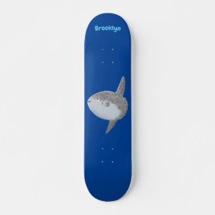 Grote cartoon van de zeeduivel persoonlijk skateboard