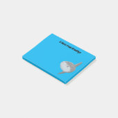 Grote cartoon van de zeeduivel post-it® notes (Schuin)