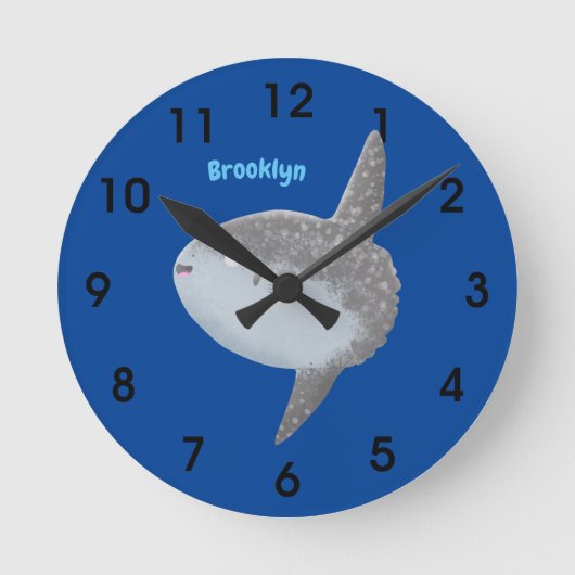 Grote cartoon van de zeeduivel ronde klok (Voorkant)