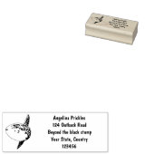 Grote cartoon van de zeeduivel rubberstempel (Gestempeld)