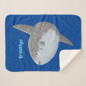 Grote cartoon van de zeeduivel sherpa deken (Voorkant (horizontaal))