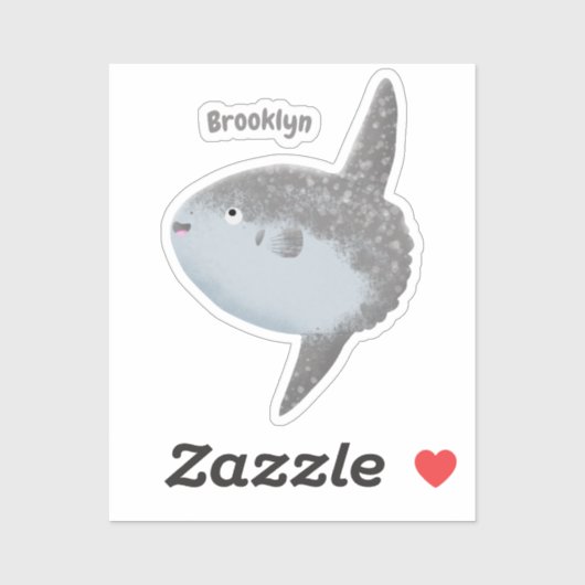 Grote cartoon van de zeeduivel sticker (Vel)