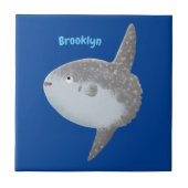 Grote cartoon van de zeeduivel tegeltje (Voorkant)