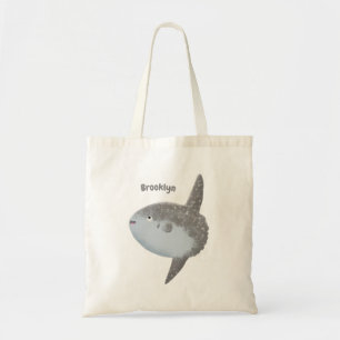 Grote cartoon van de zeeduivel tote bag