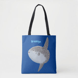 Grote cartoon van de zeeduivel tote bag
