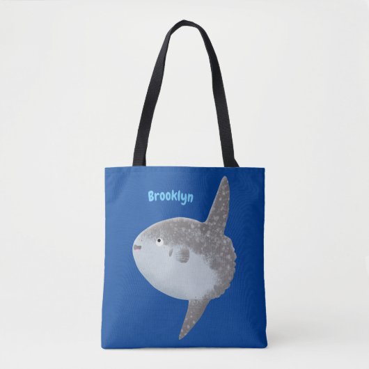 Grote cartoon van de zeeduivel tote bag (Voorkant)