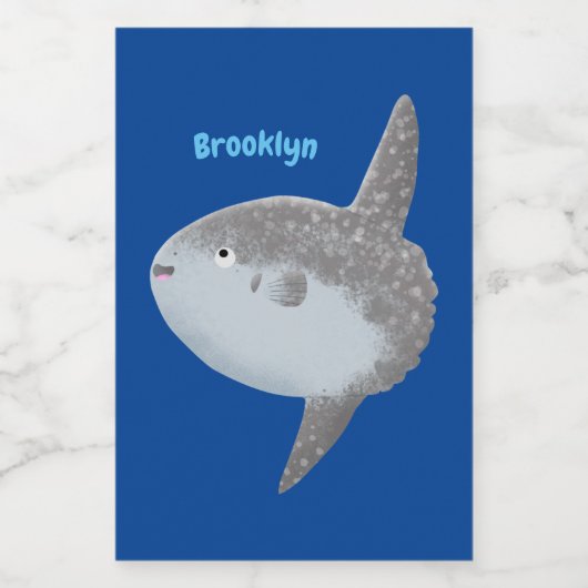 Grote cartoon van de zeeduivel voedselcontainer etiket (Enkel label)