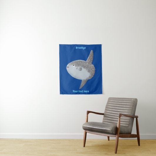 Grote cartoon van de zeeduivel wandkleed (In situ)