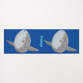 Grote cartoon van de zeeduivel yogamat (Achterkant (horizontaal))