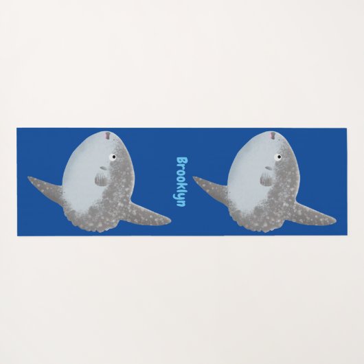 Grote cartoon van de zeeduivel yogamat (Achterkant (horizontaal))