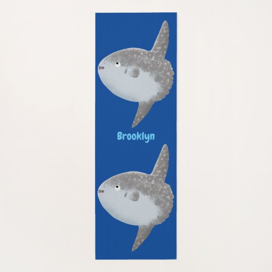 Grote cartoon van de zeeduivel yogamat (Achterkant)