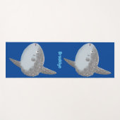 Grote cartoon van de zeeduivel yogamat (Voorkant (horizontaal))