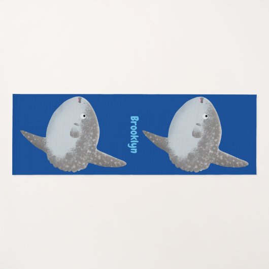 Grote cartoon van de zeeduivel yogamat (Voorkant (horizontaal))