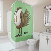 Grote cartoon van een grote hondenboomgaard douchegordijn (In situ)