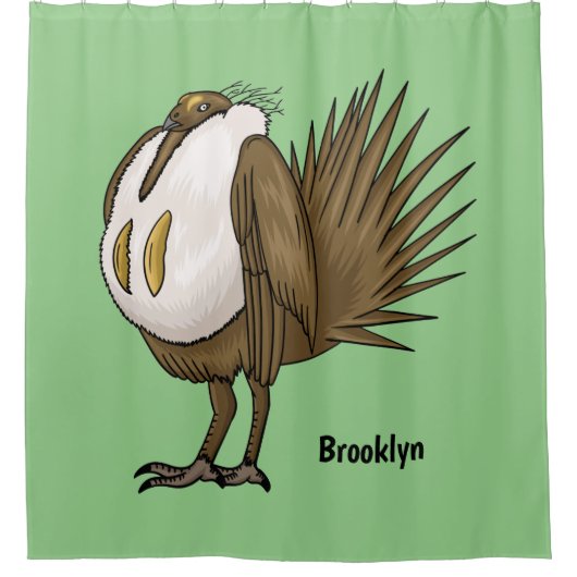 Grote cartoon van een grote hondenboomgaard douchegordijn (Voorkant)