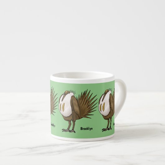 Grote cartoon van een grote hondenboomgaard espresso kop (Voorkant rechts)