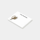 Grote cartoon van een grote hondenboomgaard post-it® notes (Schuin)