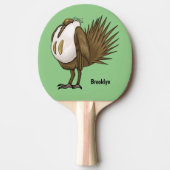 Grote cartoon van een grote hondenboomgaard tafeltennisbatje (Voorkant)