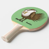 Grote cartoon van een grote hondenboomgaard tafeltennisbatje (Voorkant Gekanteld)