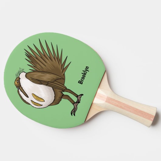Grote cartoon van een grote hondenboomgaard tafeltennisbatje (Zijkant)